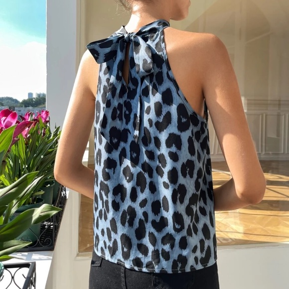 Boho leopard Print Halter Tank Top - Picture 7 of 9